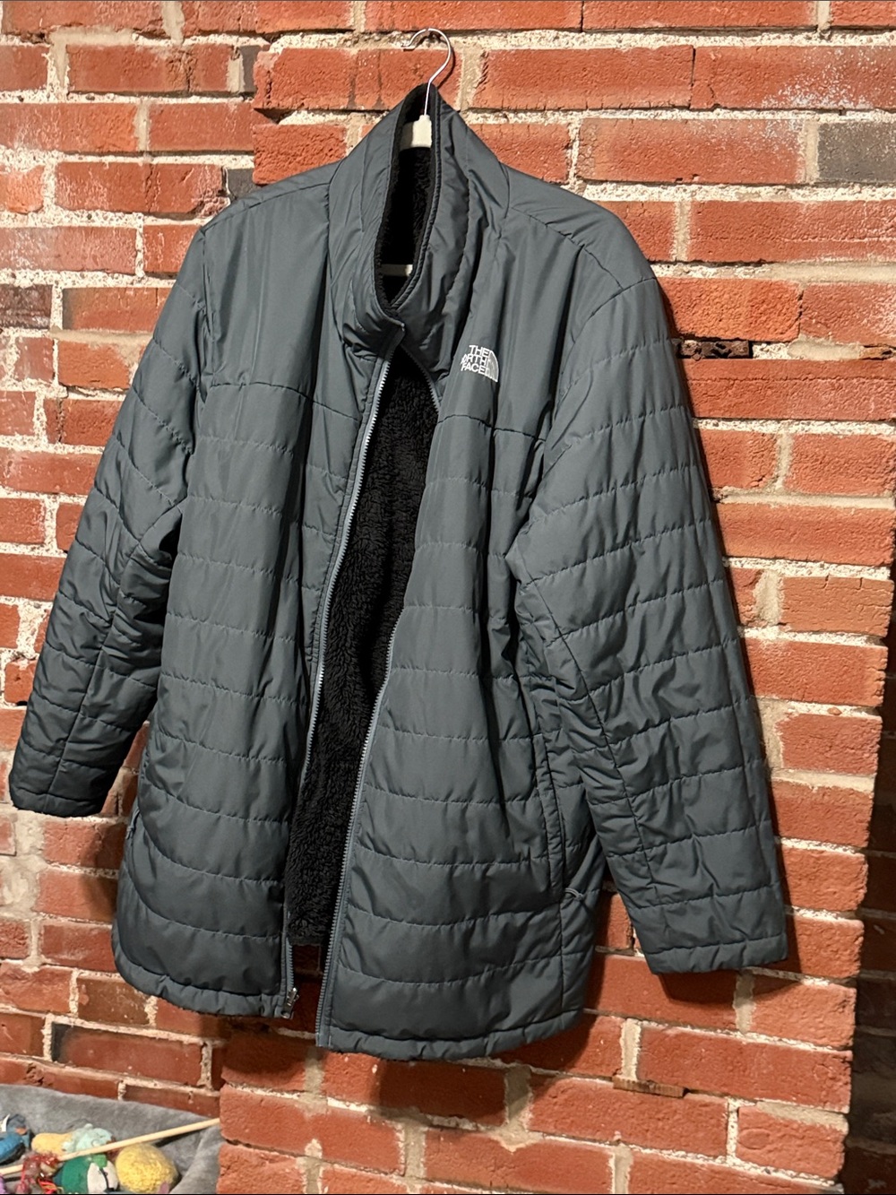 The North Face Plus Size Reversible Long Sleeve Fleece Jacket - Picture 3 of 6